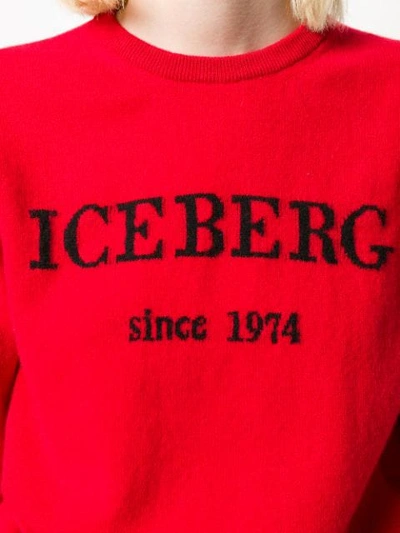 Shop Iceberg Logo Jumper In 4622 Red