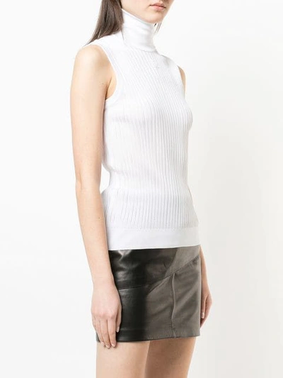 Shop Givenchy Ribbed Knit Top In White