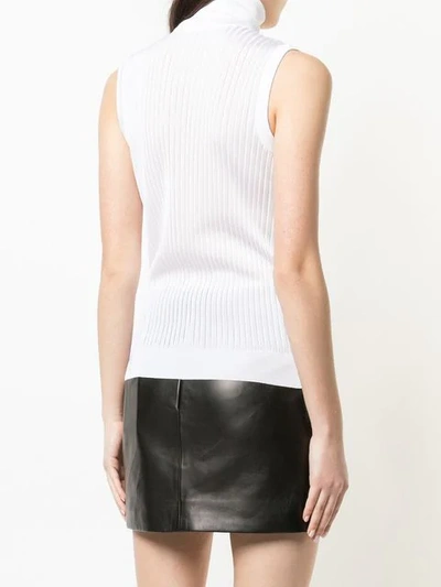 Shop Givenchy Ribbed Knit Top In White