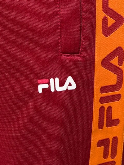 Shop Fila Logo Appliqué Bootcut Sweatpants - Red