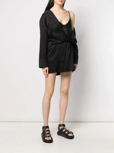 Shop Alexander Wang Cami Shirt Dress In Black