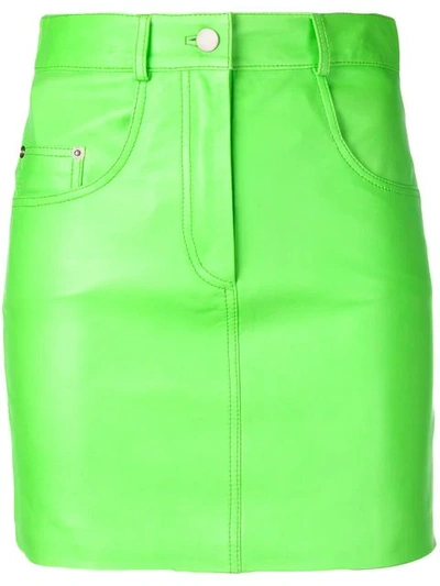 Shop Manokhi Fitted Mini Skirt In Green