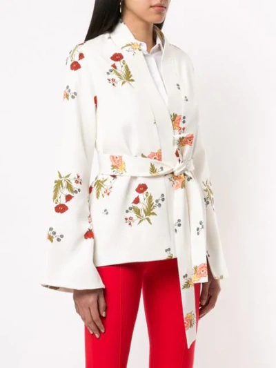 Macgraw Cognac Robe Coat In White