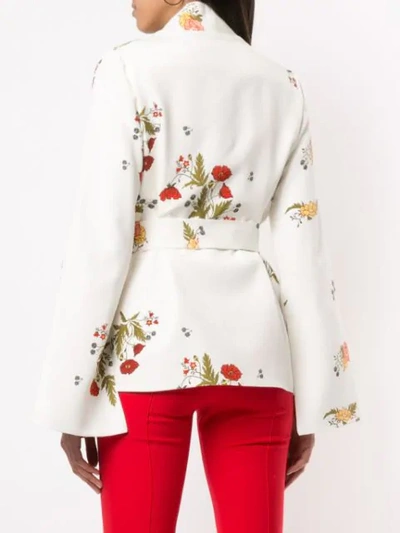 Macgraw Cognac Robe Coat In White