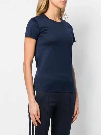 Shop Moncler Crew Neck T-shirt In Blue