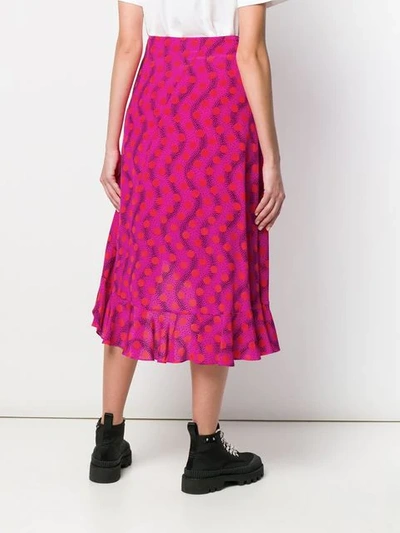 KENZO WAVE POLKA SKIRT - 粉色