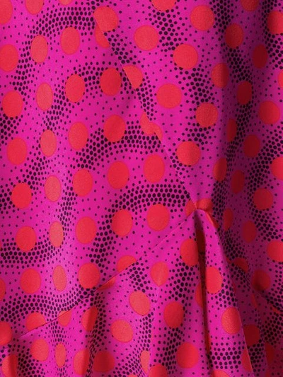 Shop Kenzo Wave Polka Skirt In Pink