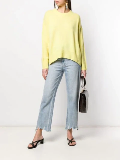 Shop Allude Oversized Knit Jumper In Yellow