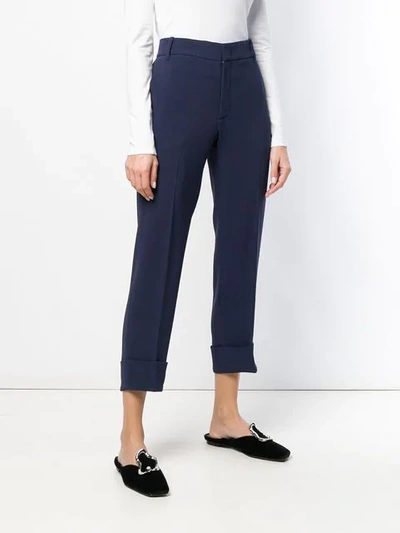 Shop Vince Cuffed Coin Pocket Trouser - Blue