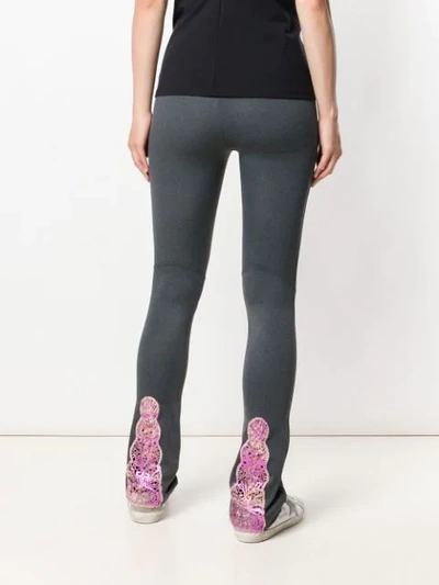 Shop Sàpopa Skinny Track Trousers In Grey