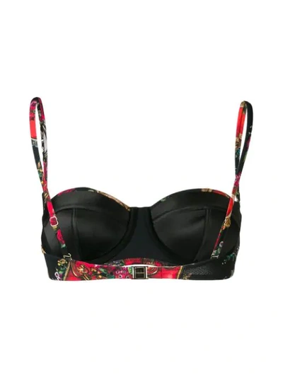 Shop Dolce & Gabbana Bikini Top In Black