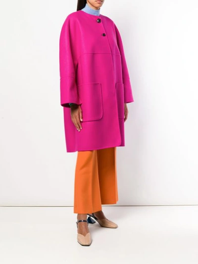Shop Marni Oversized Coat - Pink