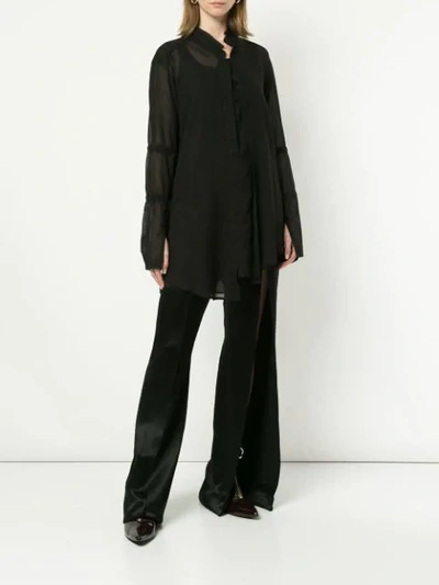 Shop Ann Demeulemeester Rosetti High-waist Trousers In Black