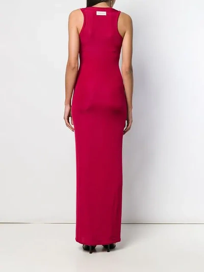 Shop Alexandre Vauthier Long Fitted Dress In Red