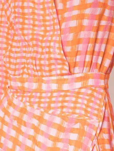 Shop Altuzarra Checked Fitted Shirt Dress In Pink