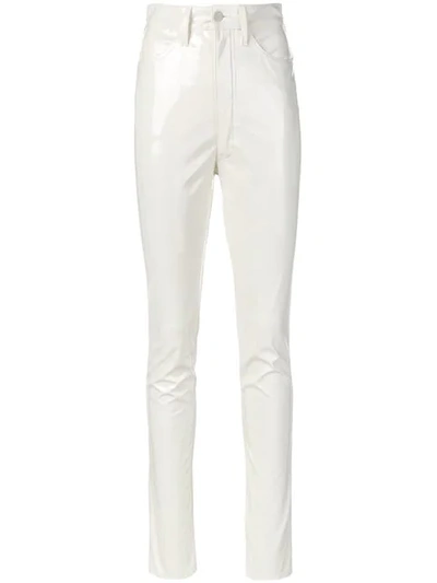 Shop Maison Margiela High-waisted Trousers In White