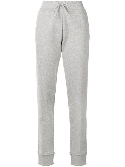 Shop Paco Rabanne Logo Embroidered Track Trousers In 050 Heather Grey