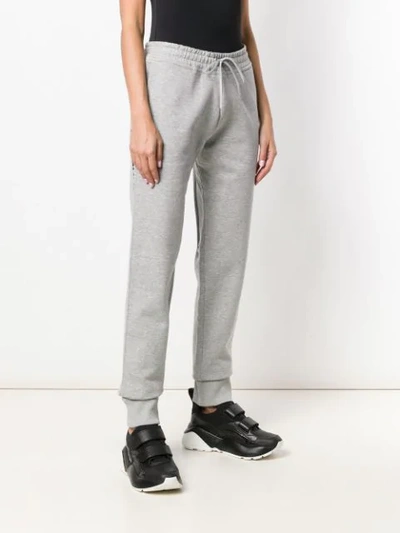 Shop Rabanne Logo Embroidered Track Trousers In 050 Heather Grey