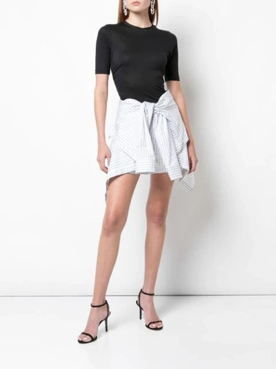 Shop Alexander Wang Poplin Tie Waist Skort In White