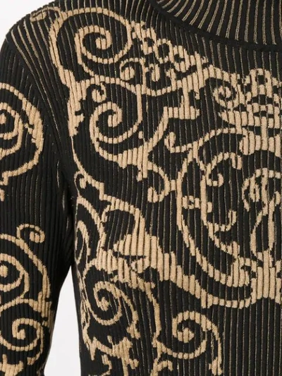 Shop Fendi Loungette Knitted Dress In Black