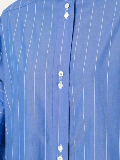 Shop Ellery Goldman Draped Shirt In Blue