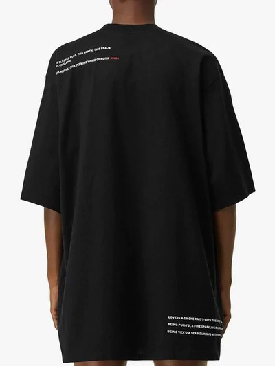 Shop Burberry Montage-print T-shirt In Black
