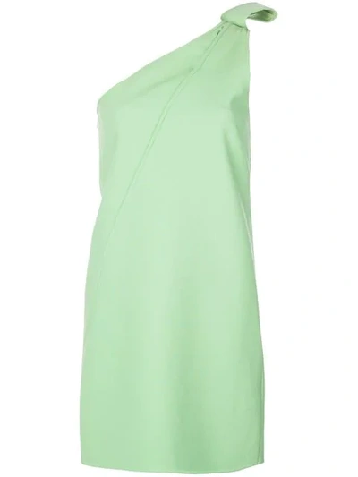 Shop Oscar De La Renta Aloe One Shoulder Dress In Green