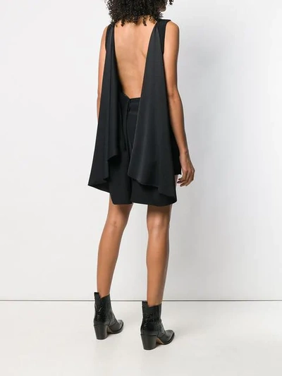 Shop Almaz Short Open-back Dress In Black