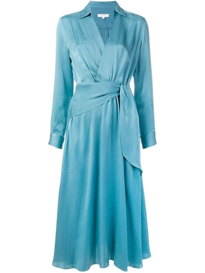 Shop Equipment Midi Wrap Dress In Blue