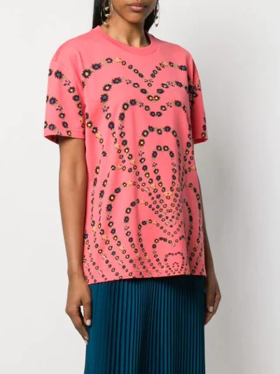 Shop Givenchy T-shirt Mit Blumenmuster - Rosa In Pink