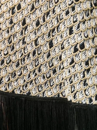 Shop Missoni Mare Scale Knit Poncho - Gold