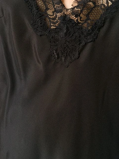 Shop Gold Hawk Lace Trim Top In Black