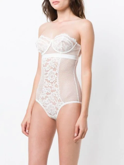 Shop Else Body Aus Spitze In Ivory