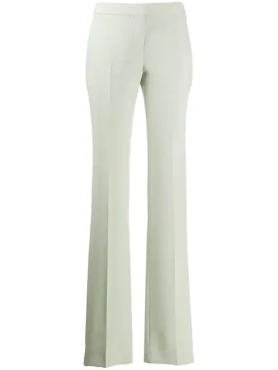 ALEXANDER MCQUEEN PLEATED STRAIGHT-LEG TROUSERS - 绿色