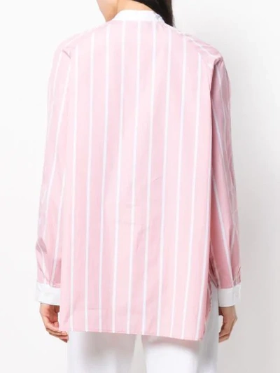 Shop Thierry Colson Striped Long-sleeve Shirt In Pink