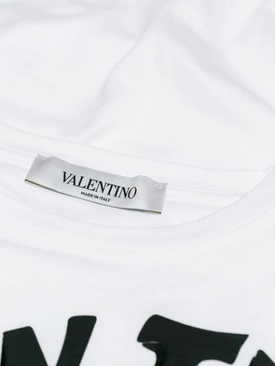 Shop Valentino Psychedelic Logo T-shirt - White