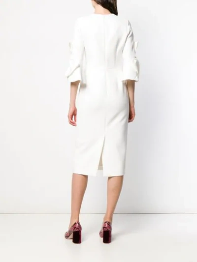 ROKSANDA CREPE LAVETE DRESS - 白色