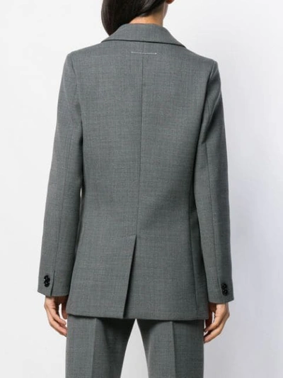Shop Mm6 Maison Margiela Techno-wool Blazer In Grey