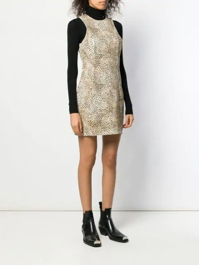 Shop Alexander Wang Cheetah Print Dress In Brown