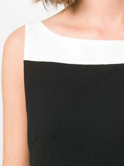 Shop Givenchy Square Neck Dress In Black
