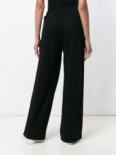 Shop Stella Mccartney Wide Logo Trousers In Black