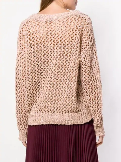 Shop Luisa Cerano Pullover In Häkeloptik In Pink