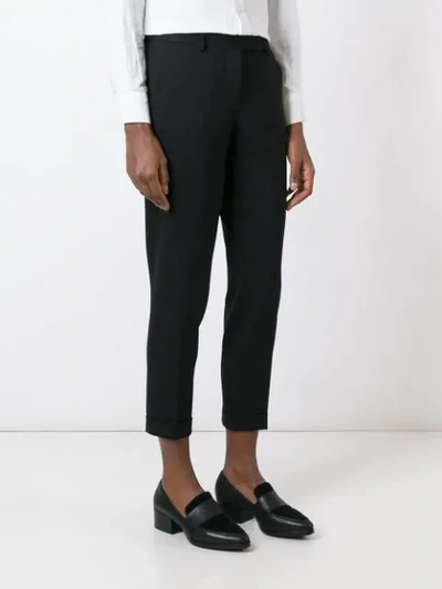Shop Alberto Biani Cropped Trousers In Black