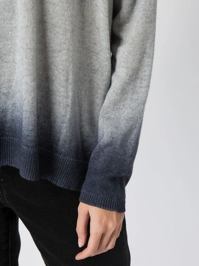 Shop Avant Toi Bleached Effect Sweater In Grey