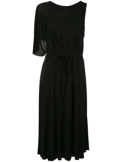 Shop Masnada Midi Flare Dress In Black