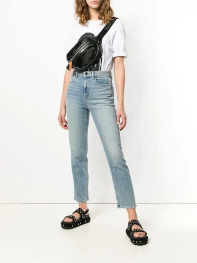 Shop Alexander Wang T Cropped Straight Leg Jeans In Blue
