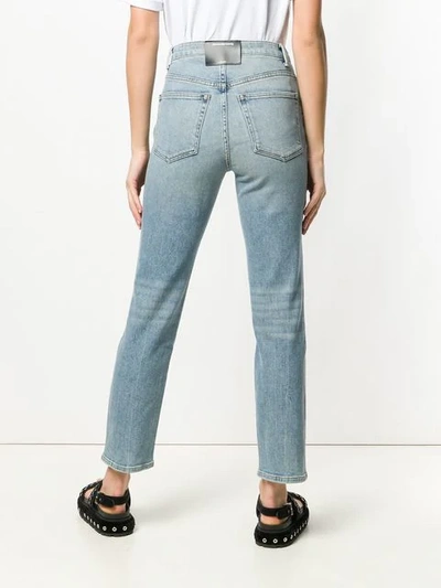 Shop Alexander Wang T Cropped Straight Leg Jeans In Blue