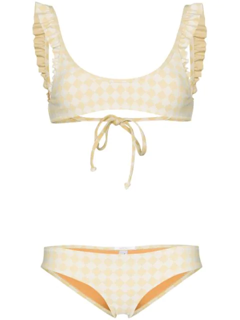 yellow scoop neck bikini