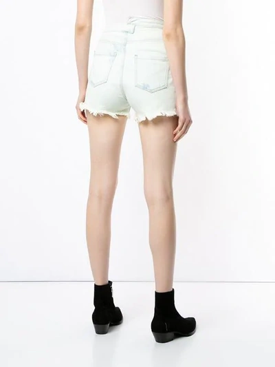 Shop Ground Zero Descending Angel Asymmetric Shorts In Blue