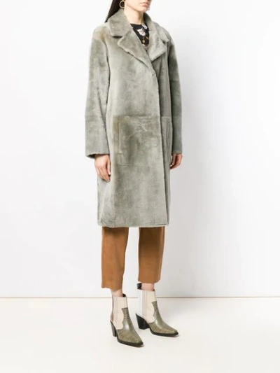 Shop Drome Reversible Double-breasted Coat In Grey